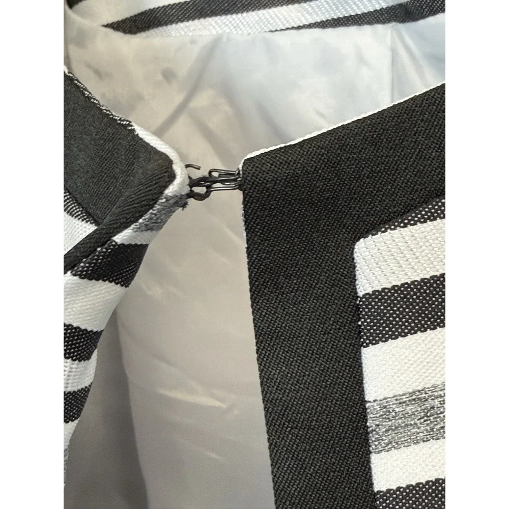 Danillo‎ Women's Plus Sz 20W Blazer Jacket Black White Lined Button Up Striped